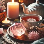 Rose quartz and Herbal tea