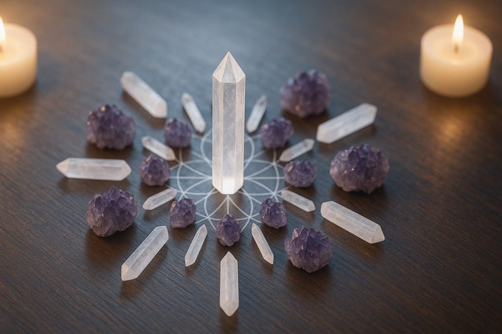 Crystals for the New Moon: Crafting a Crystal Grid for Manifestation & Renewal